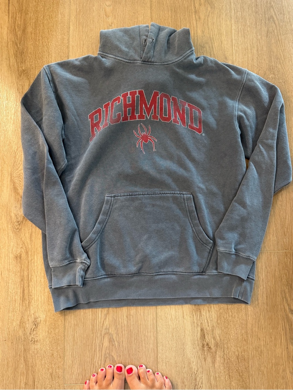 Blue 84 Grey Crewneck Sweater with Red University of Richmond spiders